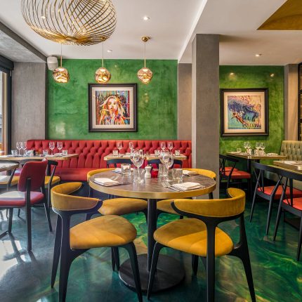 Aqua restaurant Mediterranean charcoal-grilled dishes, exceptional service family dining.