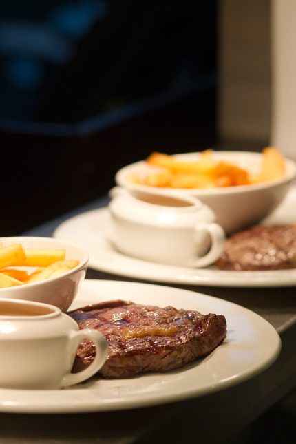 Monday Steak Night at Aqua Bar and Grill, Mediterranean restaurant in Bromley.